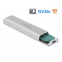 Obudowa SSD Zewnętrzna Delock M.2 Nvme USB Type-C 3.1 Gen 2 Srebrny