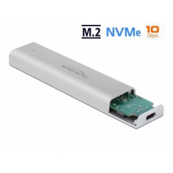 Obudowa SSD Zewnętrzna Delock M.2 Nvme USB Type-C 3.1 Gen 2 Srebrny