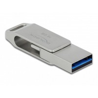 Pendrive Delock 64GB USB-C+USB-A 3.1 Gen 2 Metalowa Obudowa