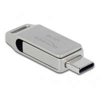 Pendrive Delock 128GB USB-C+USB-A 3.1 Gen 2 Metalowa Obudowa