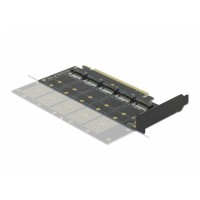 Karta PCI Express X16 ->5x M.2 Low Profile Key B + Adaptery SATA Delock