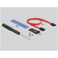 Karta PCI Express X16 ->5x M.2 Low Profile Key B + Adaptery SATA Delock