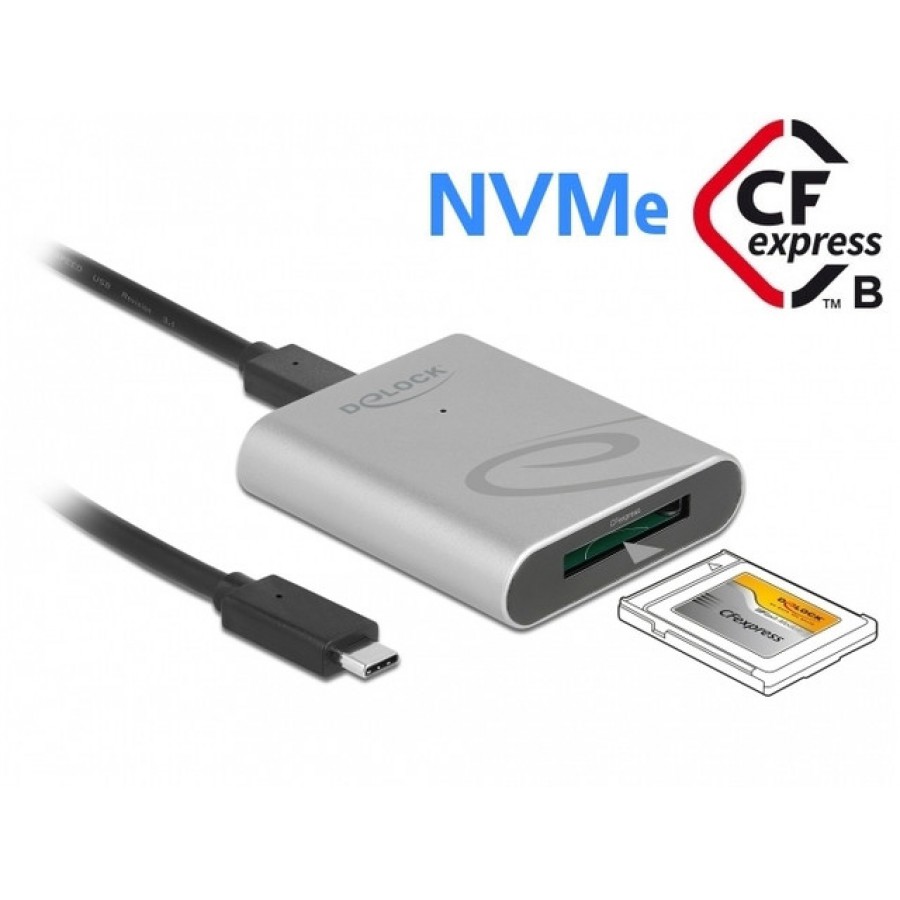 Czytnik Kart Delock USB-C 3.1 Gen 2 Cfexpress Obudowa Aluminiowa