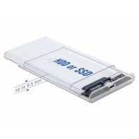 Obudowa HDD/SSD Zewnętrzna Delock SATA 2.5" USB-C 3.1 Gen 2 Przezroczysta