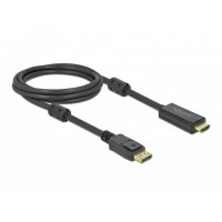 Kabel Displayport(M) V1.2->HDMI(M) 2m 4k Aktywny Czarny Delock