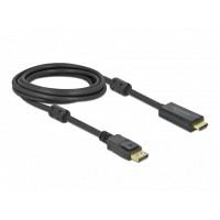 Kabel Displayport(M) V1.2->HDMI(M) 3m 4k Aktywny Czarny Delock