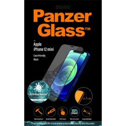 Szkło Hartowane Panzerglass Do Iphone 12 Mini Antybakteryjne Czarny Do Etui