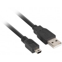 Kabel USB Mini(M)->USB-A(M) 2.0 1.8m Czarny Ferryt Canon Lanberg-Oem