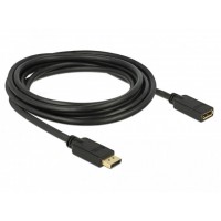 Kabel Displayport Przedłużacz M/F 20 Pin V1.2 3m 4k Czarny Delock