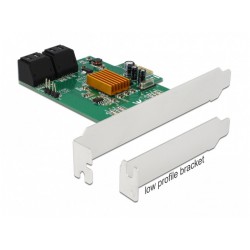 Karta PCI Express X1->4x Internal SATA+Low Profile Delock