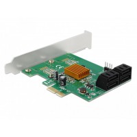 Karta PCI Express X1->4x Internal SATA+Low Profile Delock