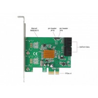 Karta PCI Express X1->4x Internal SATA+Low Profile Delock