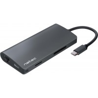 Multi Port Natec Fowler 2 USB-C PD, 3x USB 3.0, HDMI 4k, RJj45, USB-C, SD, Micro SD