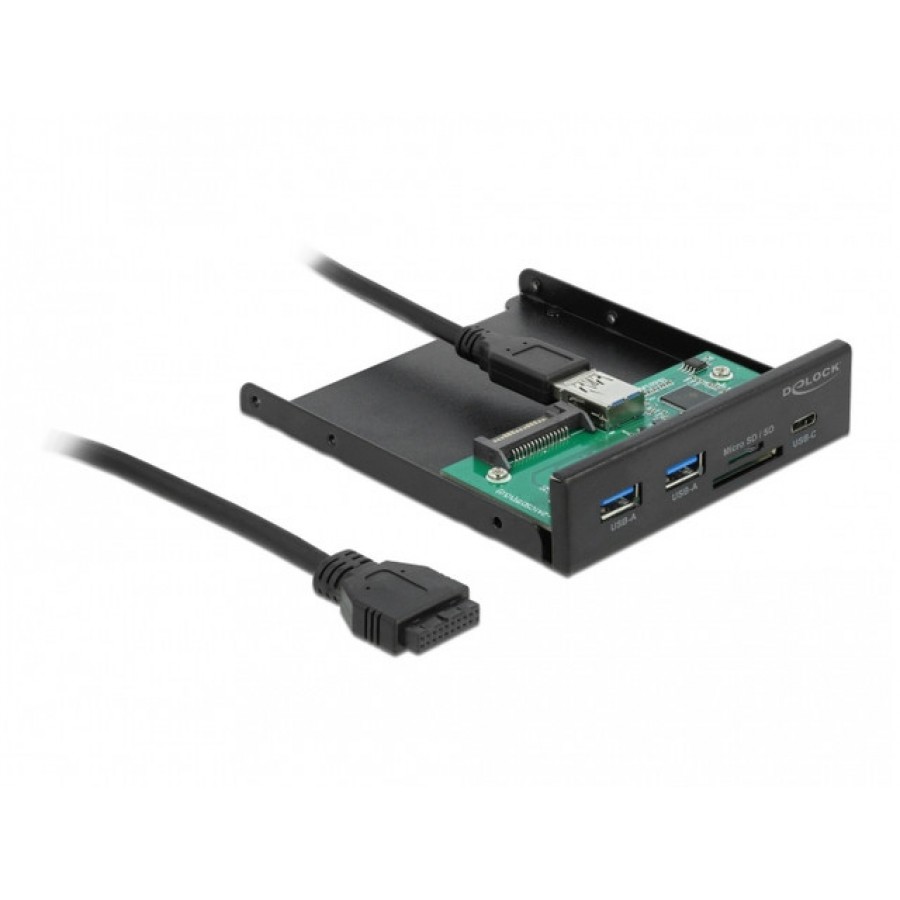 Frontpanel Delock 2x USB-A 3.1/USB-C 3.1/Gniazdo SD/Gniazdo Micro SD