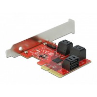 Karta PCI Express X4->6x SATA Internal 6Gb/s Low Profile Delock