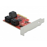 Karta PCI Express X4->6x SATA Internal 6Gb/s Low Profile Delock