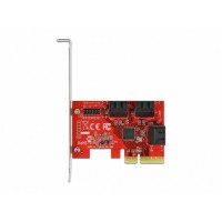 Karta PCI Express X4->6x SATA Internal 6Gb/s Low Profile Delock