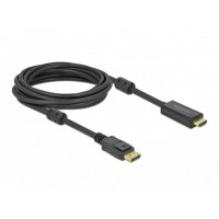 Kabel Displayport(M) V1.4->HDMI(M) 5m 4k 60Hz Aktywny Czarny Delock