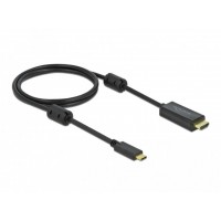 Kabel USB-C(M)->HDMI(M) 1m 4k 60Hz Thunderbolt 3/Displayport Alternate Mode Aktywny Czarny Delock