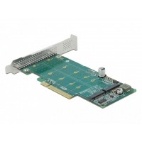 Karta PCI Express X8->2 X M.2 Key M Internal Low Profile Delock