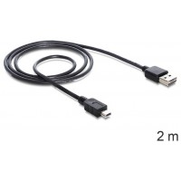 Kabel USB Mini(M)->USB-A(M) 2.0 2m Easy-USB Czarny Canon Delock