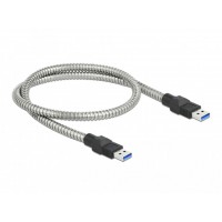 Kabel USB-A M/M 3.0 0.5m Metalowy Delock