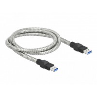 Kabel USB-A M/M 3.0 1m Metalowy Delock