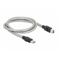 Kabel USB-A(M)->USB-B(M) 3.0 1m Metalowy Delock