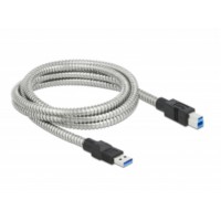 Kabel USB-A(M)->USB-B(M) 3.0 2m Metalowy Delock