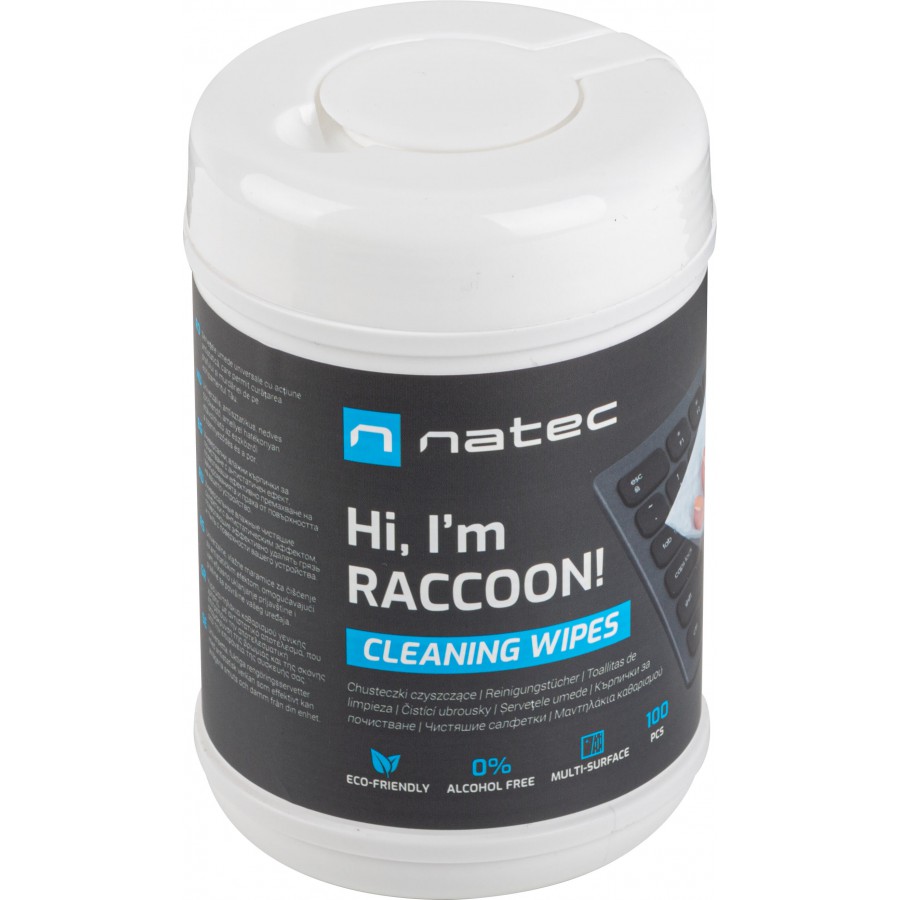 Chusteczki Czyszczące Natec Raccoon Cleaning Wipes 100szt