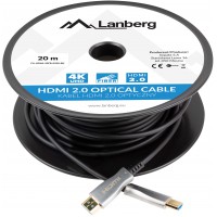 Kabel HDMI M/M V2.0 20m Czarny Optyczny AOC Lanberg