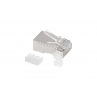 Wtyk Sieciowy Rj45 8p8c Lanberg Kat.6 FTP 20 Szt Z Prowadnicą Do Linki I Do Drutu Od1.2