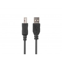 Kabel USB-A(M)->USB-B(M) 2.0 1.0m Czarny Ferryt Box Lanberg