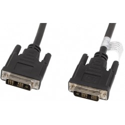 Kabel DVI-D(M)(18+1)->DVI-D(M)(18+1) 3m Czarny Single Link Lanberg