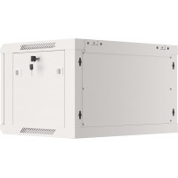 Szafa Instalacyjna Rack Wisząca 19" 6u 600x450 Szara Drzwi Metalowe Lanberg Flat Pack