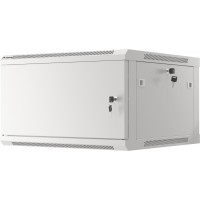 Szafa Instalacyjna Rack Wisząca 19" 6u 600x600 Szara Drzwi Metalowe Lanberg Flat Pack