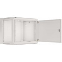 Szafa Instalacyjna Rack Wisząca 19" 9u 600x450 Szara Drzwi Metalowe Lanberg Flat Pack