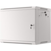 Szafa Instalacyjna Rack Wisząca 19" 9u 600x450 Szara Drzwi Metalowe Lanberg Flat Pack