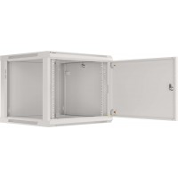 Szafa Instalacyjna Rack Wisząca 19" 9u 600x600 Szara Drzwi Metalowe Lanberg Flat Pack