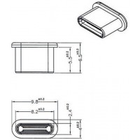 Zaślepka Na USB-C Czarna Dust Cover Delock 10-Pack