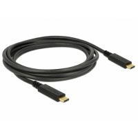 Kabel USB-C M/M 3.1 Gen 1 2m PD 3A Czarny Delock