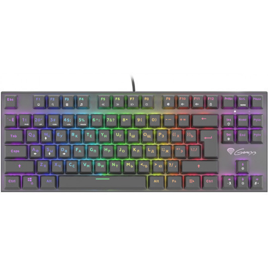 Klawiatura Dla Graczy Genesis Thor 300 Tkl RGB Ru Podświetlenie Mechaniczna Red Switch Software