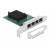 Karta PCI Express X1->4x Gigabit Lan Low Profile Delock