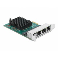 Karta PCI Express X1->4x Gigabit Lan Low Profile Delock