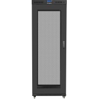 Szafa Instalacyjna Rack Stojąca 19" 42u 800x1000 Czarna Drzwi Perforowane LCD Lanberg Flat Pack