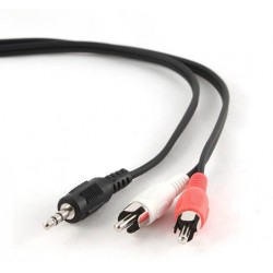 Kabel Audio Minijack 3.5mm(M) 3 Pin->2x RCA (Chinch)(M) 2.5m Lanberg-Oem