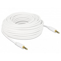 Kabel Audio Minijack 3.5mm M/M 4 Pin 15m Biały Delock