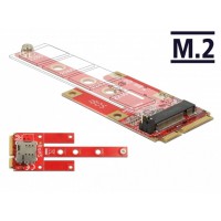 Karta Mini PCIe->M.2 Key B + Gniazdo Micro Sim Delock