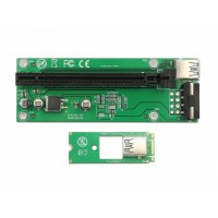 Karta PCI Express X16->M.2 Key B+M + Kabel USB 30cm Delock