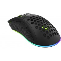 Mysz Dla Graczy Genesis Krypton 555 8000dpi RGB Czarna Gamingowa Programowalna